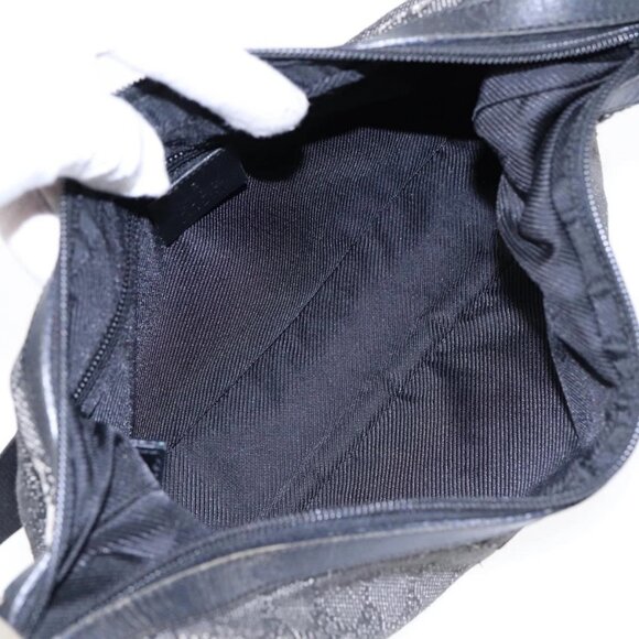 GUCCI GG Canvas Shoulder Bag Gray Silver 35098 Auth - Picture 13 of 16